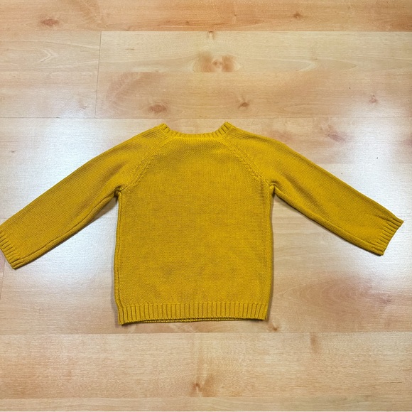 Rugged Butts Mustard Yellow Crewneck Cableknit Sweater Toddler Size 18-24M - Picture 4 of 6